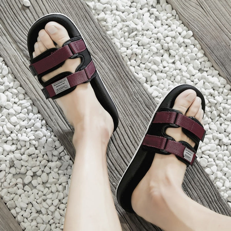 Youth Trend Ribbon Non-slip Wear-resistant Casual Slippers for Men