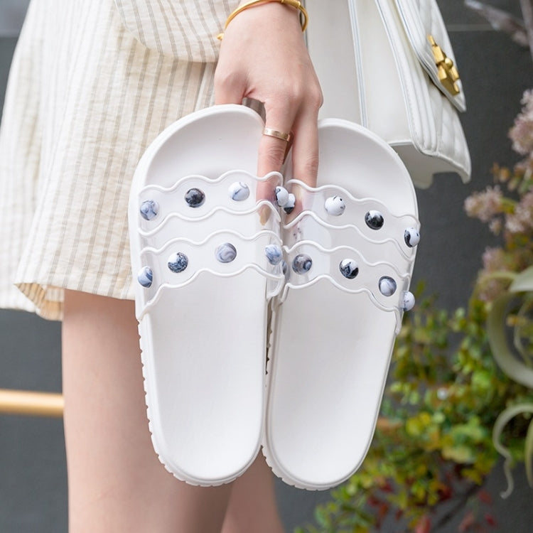 Fashion Elegant Transparent Agate Slippers for Women