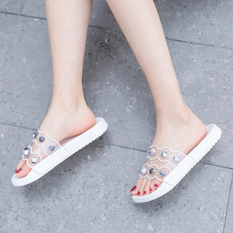 Fashion Elegant Transparent Agate Slippers for Women