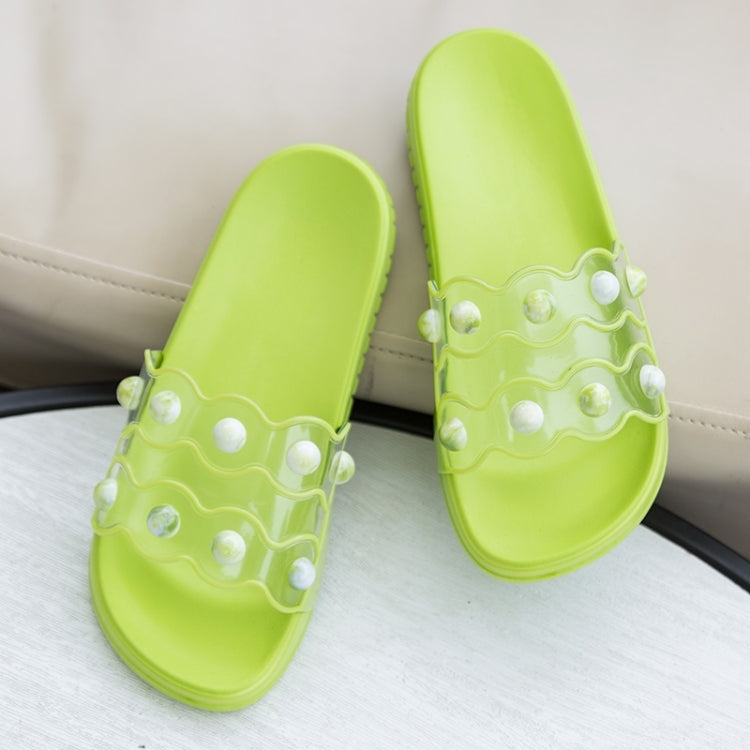Fashion Elegant Transparent Agate Slippers for Women