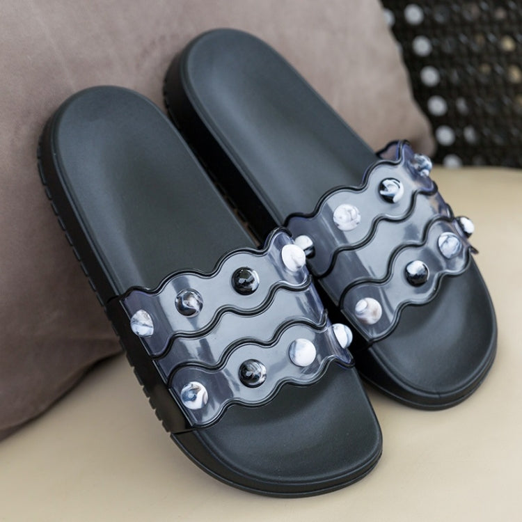 Fashion Elegant Transparent Agate Slippers for Women