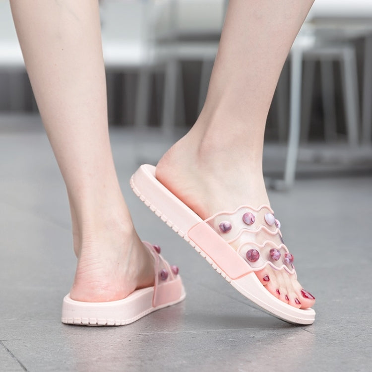 Fashion Elegant Transparent Agate Slippers for Women