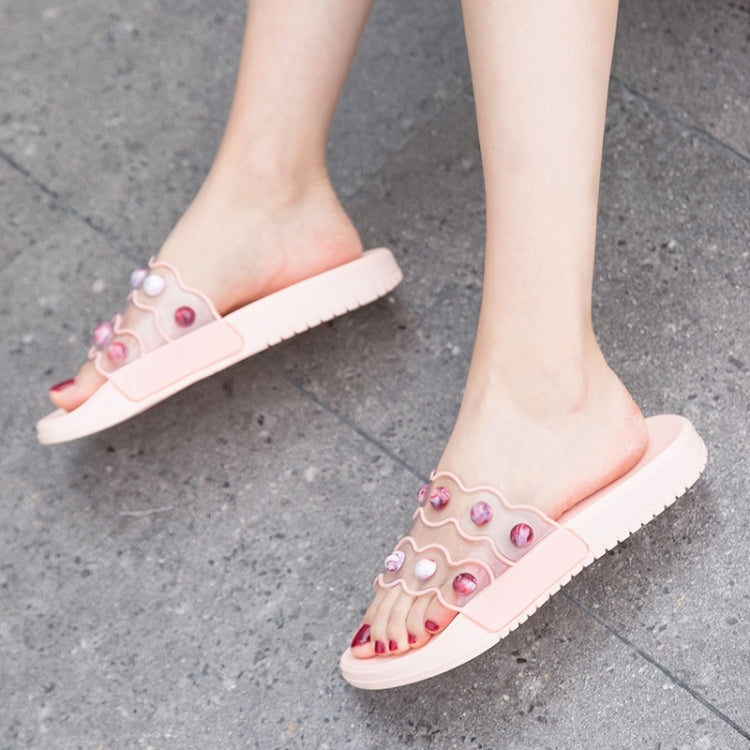 Fashion Elegant Transparent Agate Slippers for Women