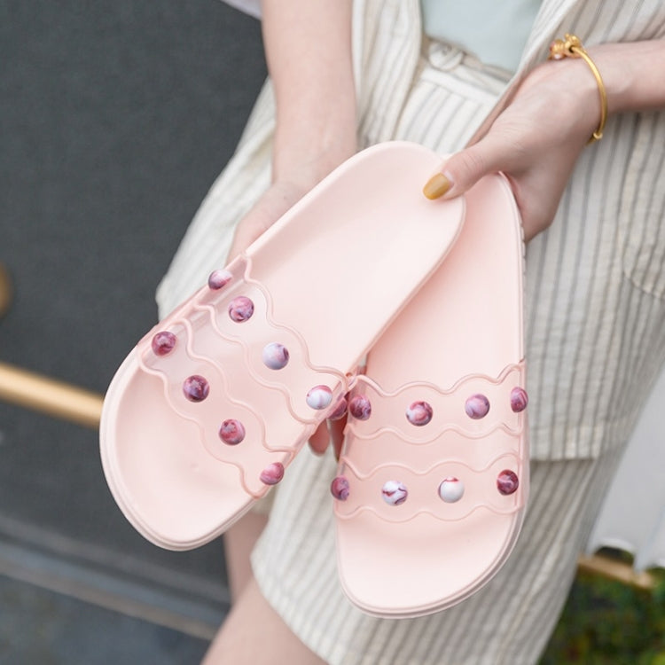 Fashion Elegant Transparent Agate Slippers for Women