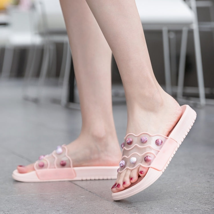 Fashion Elegant Transparent Agate Slippers for Women