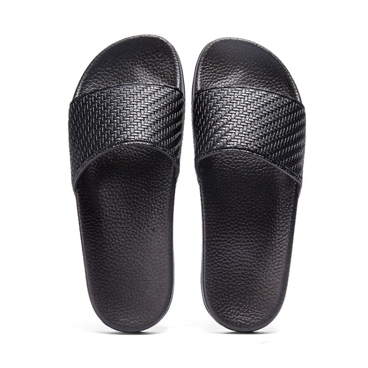 Grid Texture Fashion Slip Wearable Home Couple Slippers
