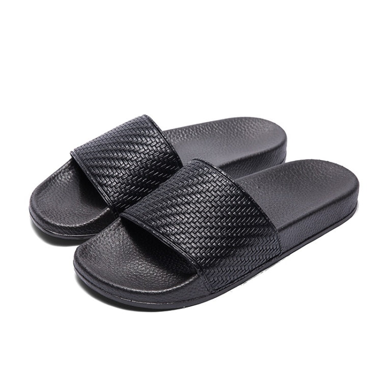 Grid Texture Fashion Slip Wearable Home Couple Slippers