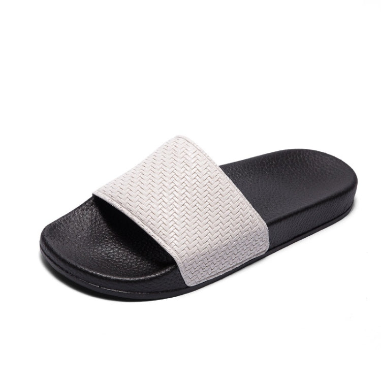 Grid Texture Fashion Slip Wearable Home Couple Slippers