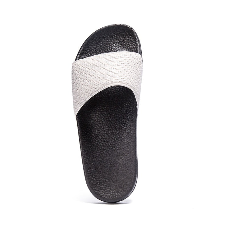 Grid Texture Fashion Slip Wearable Home Couple Slippers