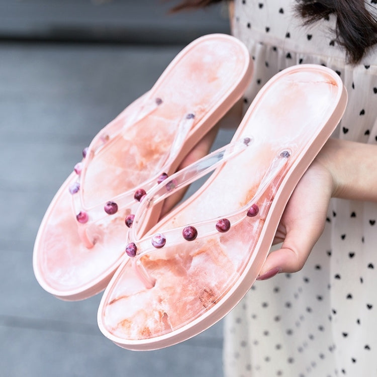 Marble Texture Lightwight Non-slip Flip Flops for Women