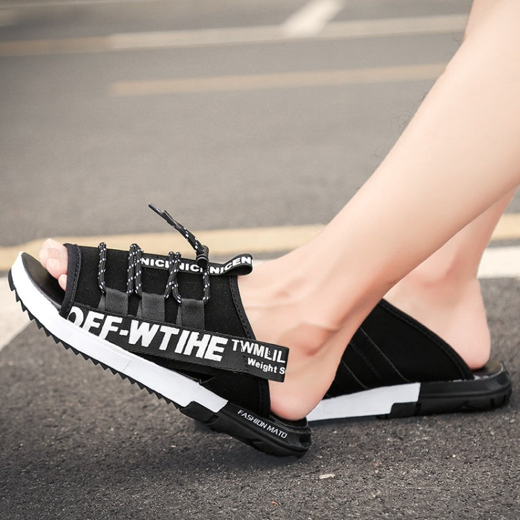 Breathable Mesh Lightweight Anti-skid Wear-resistant Telescopic Buckle Slippers for Men