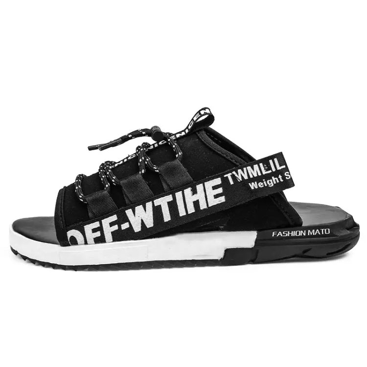 Breathable Mesh Lightweight Anti-skid Wear-resistant Telescopic Buckle Slippers for Men