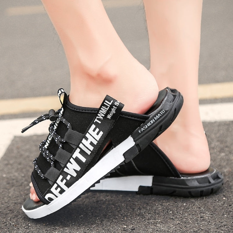Breathable Mesh Lightweight Anti-skid Wear-resistant Telescopic Buckle Slippers for Men