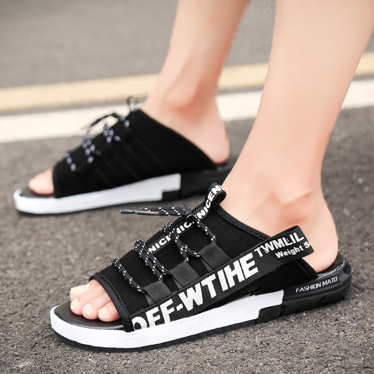 Breathable Mesh Lightweight Anti-skid Wear-resistant Telescopic Buckle Slippers for Men