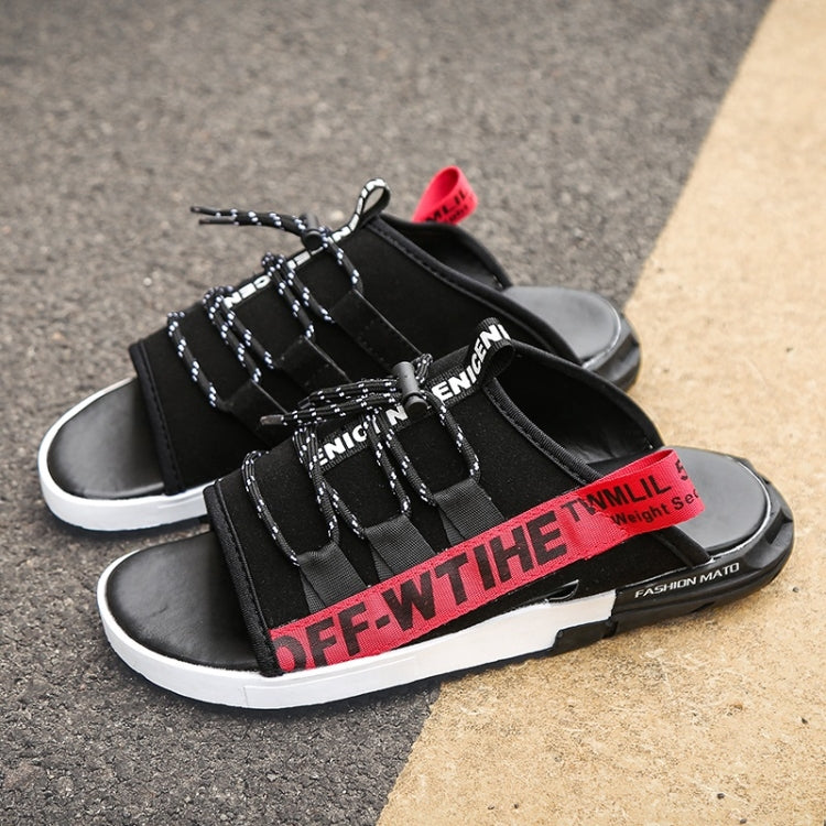 Breathable Mesh Lightweight Anti-skid Wear-resistant Telescopic Buckle Slippers for Men