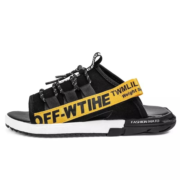 Breathable Mesh Lightweight Anti-skid Wear-resistant Telescopic Buckle Slippers for Men