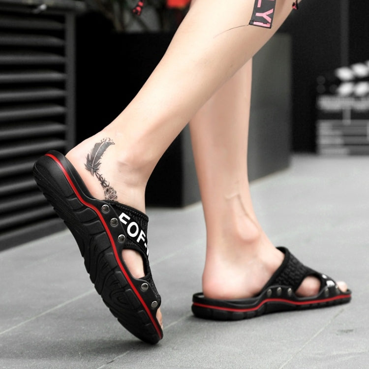 Flying Weaving Comfortable and Breathable Ultra-light Casual Slippers for Men