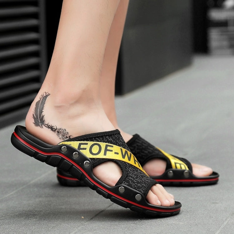 Flying Weaving Comfortable and Breathable Ultra-light Casual Slippers for Men
