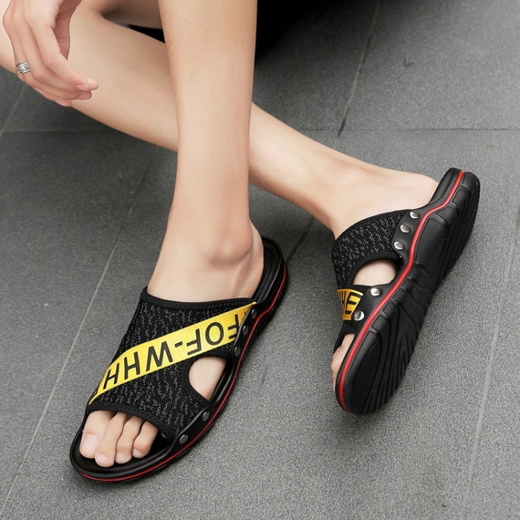 Flying Weaving Comfortable and Breathable Ultra-light Casual Slippers for Men