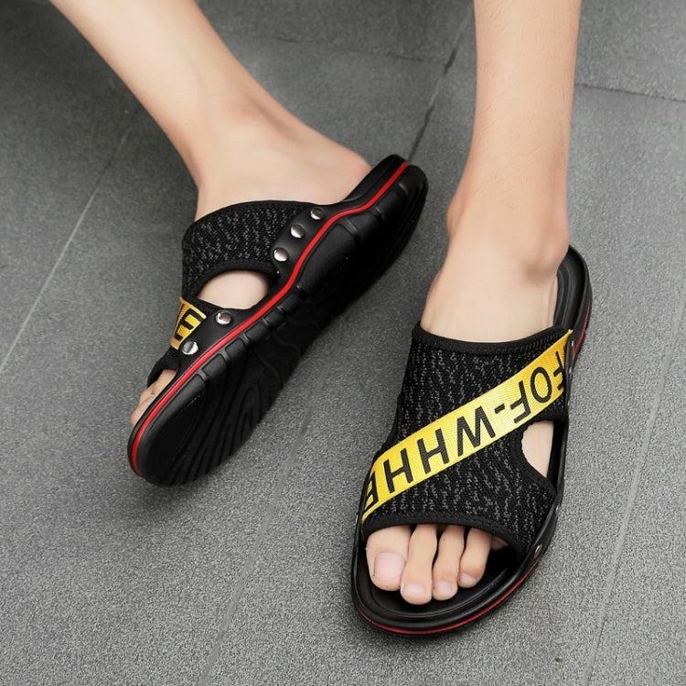 Flying Weaving Comfortable and Breathable Ultra-light Casual Slippers for Men
