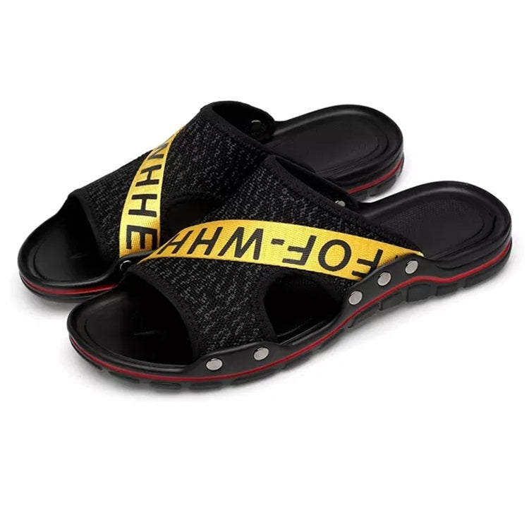 Flying Weaving Comfortable and Breathable Ultra-light Casual Slippers for Men