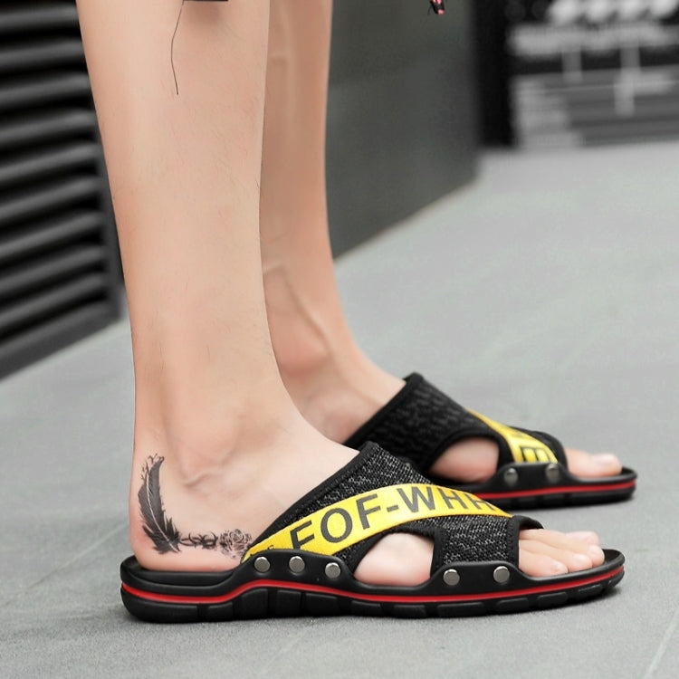 Flying Weaving Comfortable and Breathable Ultra-light Casual Slippers for Men