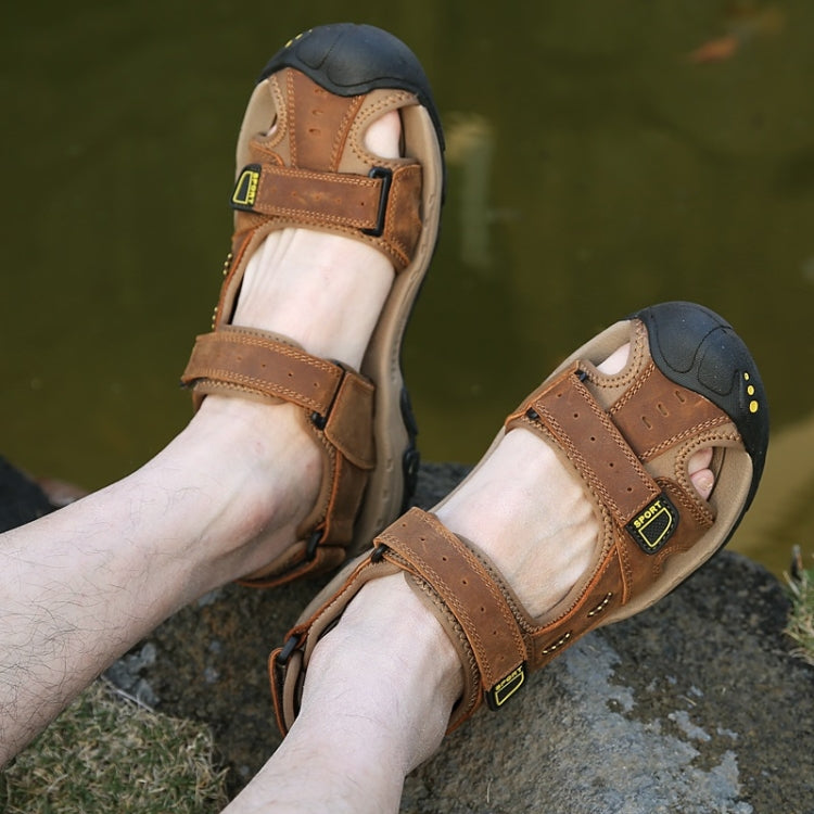 First Layer Cowhide Soft Face Outdoor Casual Sandals for Men