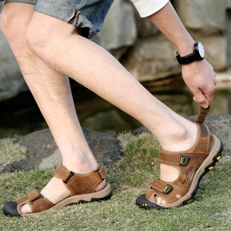 First Layer Cowhide Soft Face Outdoor Casual Sandals for Men