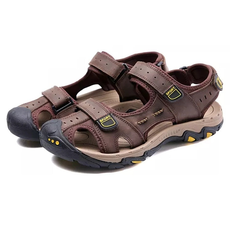 First Layer Cowhide Soft Face Outdoor Casual Sandals for Men