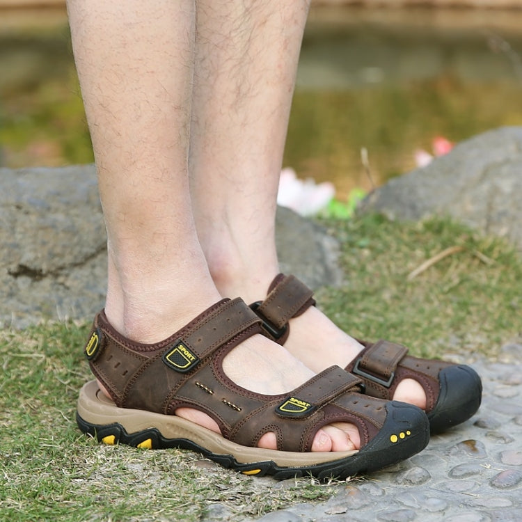 First Layer Cowhide Soft Face Outdoor Casual Sandals for Men