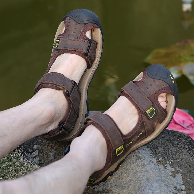 First Layer Cowhide Soft Face Outdoor Casual Sandals for Men