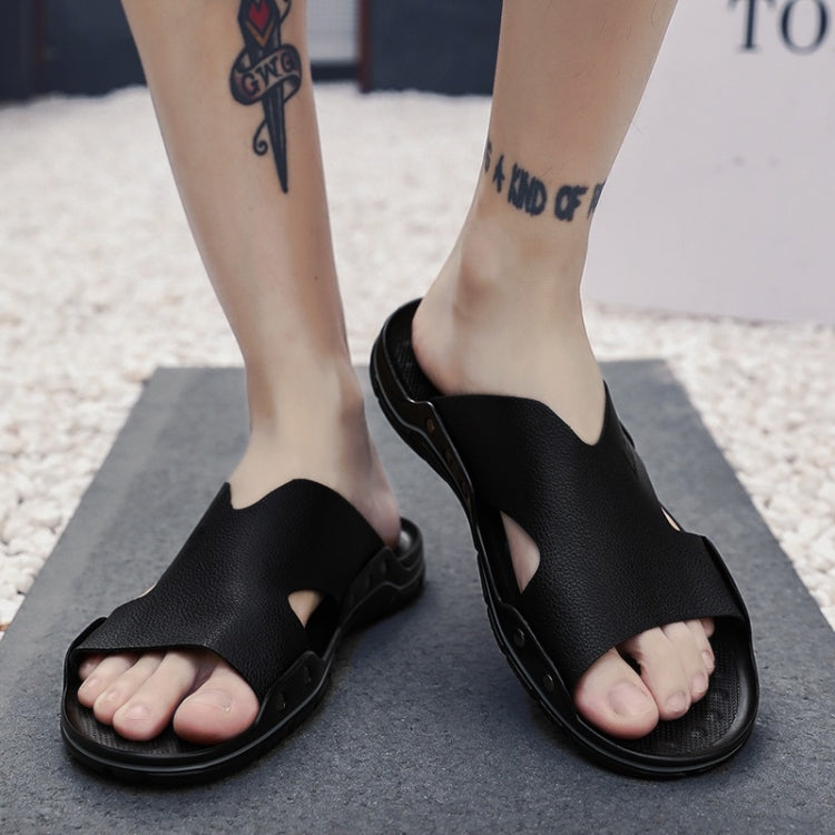 Casual Fashion Trend Microfiber Leather Slippers for Men