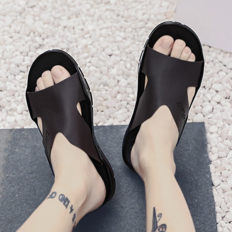 Casual Fashion Trend Microfiber Leather Slippers for Men