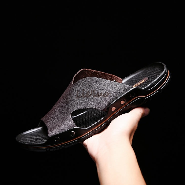 Casual Fashion Trend Microfiber Leather Slippers for Men