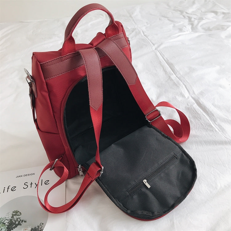 Multi-function Nylon Double Shoulders Bag Ladies Handbag Messenger Bag (Grey)