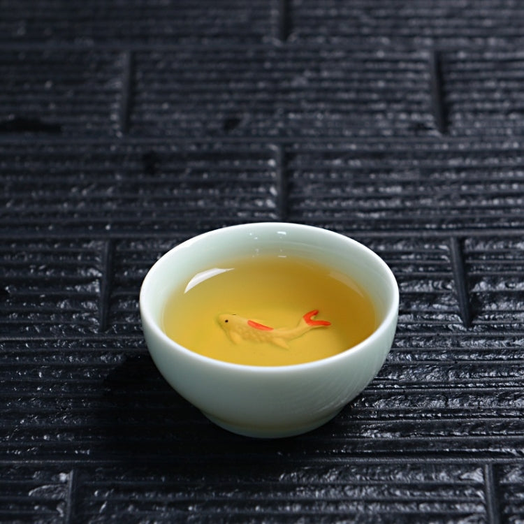 7 in 1 Longquan Celadon Tea Set Embossed Color Squid Cup Kung Fu Teacup Ceramic Set High-end Tea Set with 6 Tea Cups