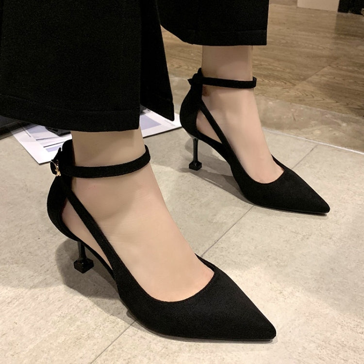 Fashion Stiletto High-heeled Pointed Head Suede Shoes for Women