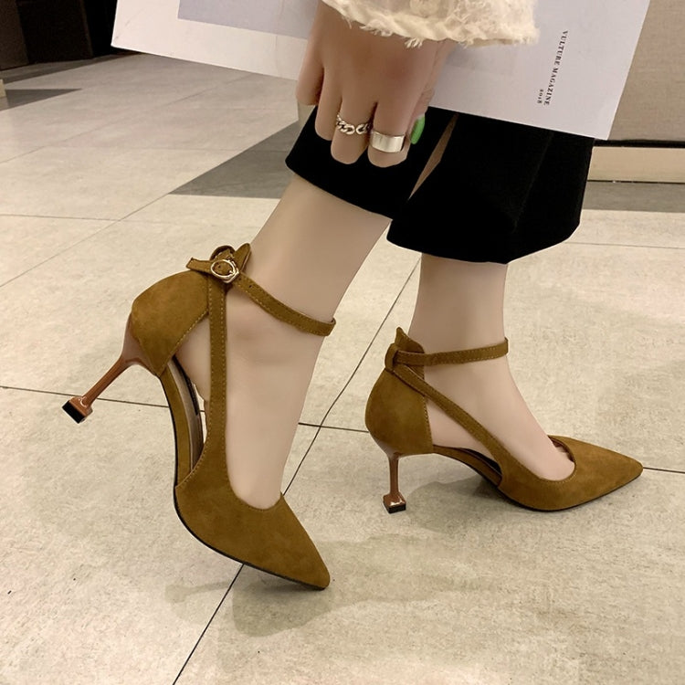 Fashion Stiletto High-heeled Pointed Head Suede Shoes for Women
