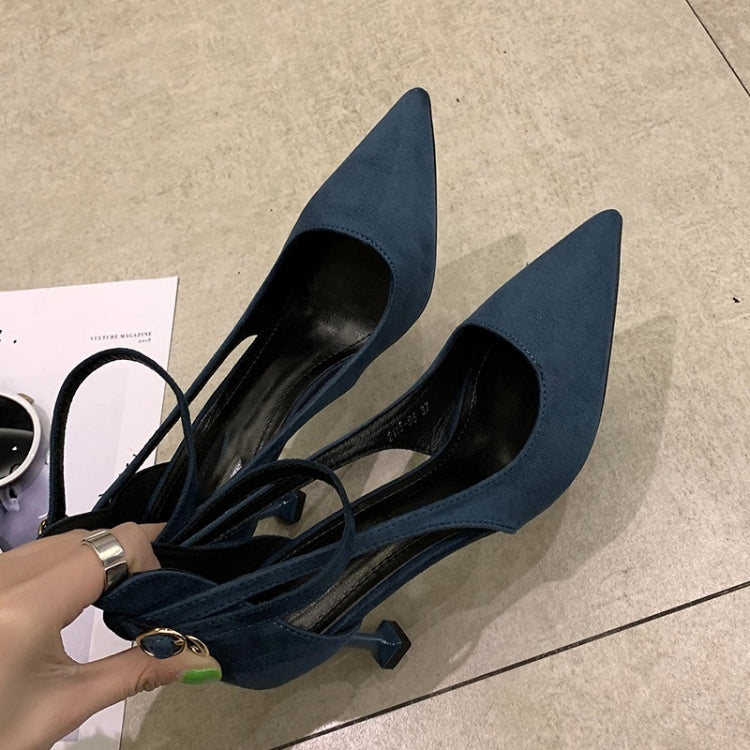 Fashion Stiletto High-heeled Pointed Head Suede Shoes for Women