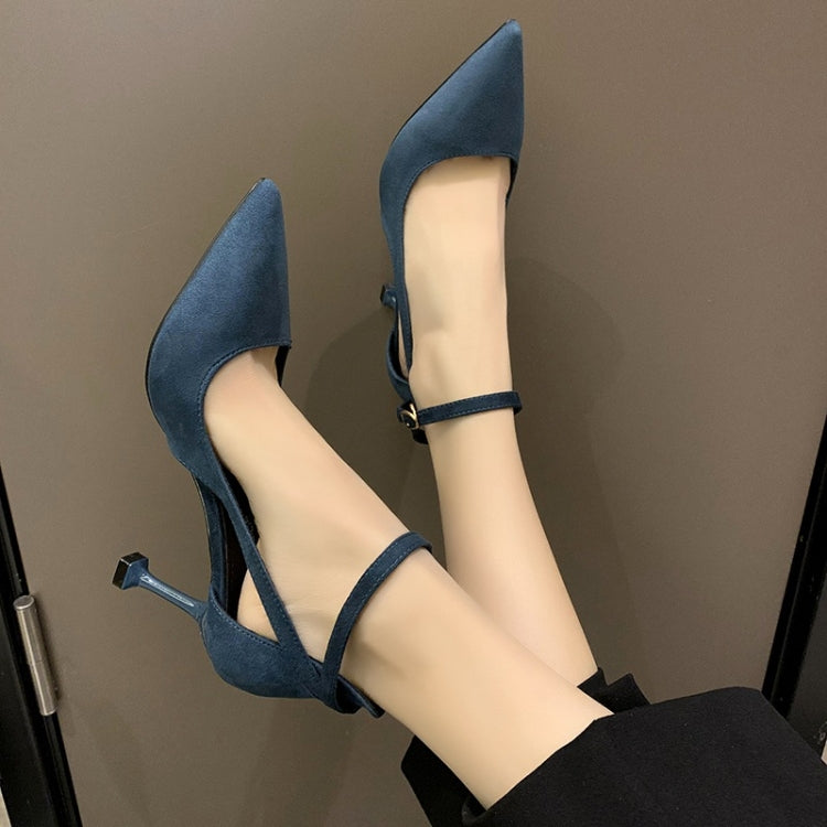 Fashion Stiletto High-heeled Pointed Head Suede Shoes for Women
