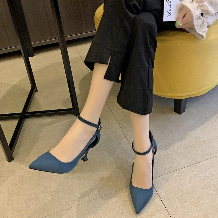 Fashion Stiletto High-heeled Pointed Head Suede Shoes for Women