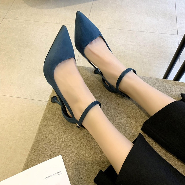 Fashion Stiletto High-heeled Pointed Head Suede Shoes for Women