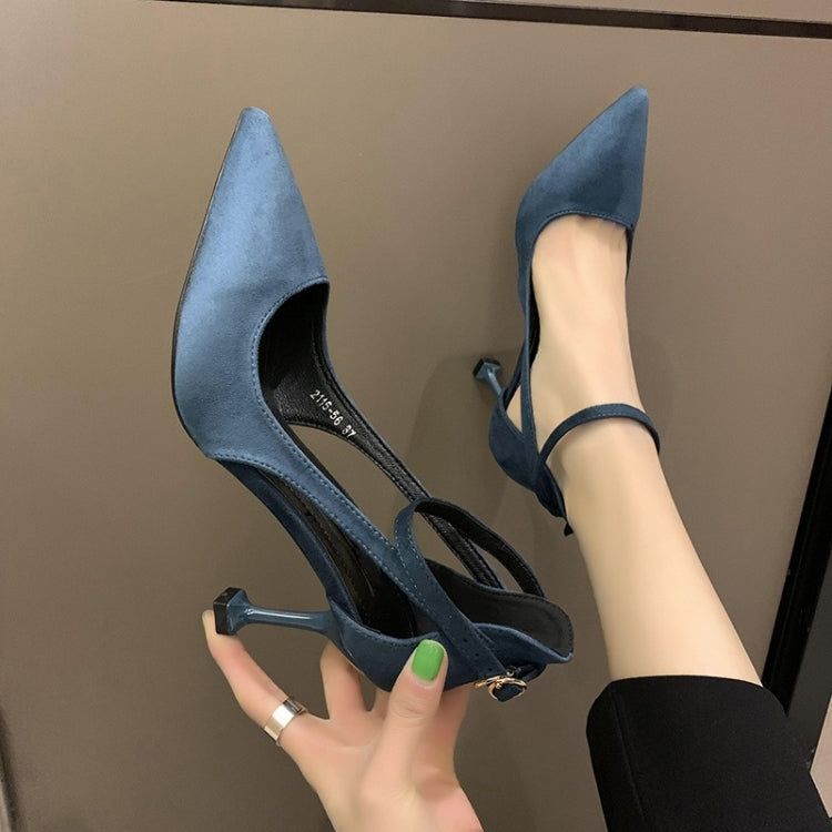 Fashion Stiletto High-heeled Pointed Head Suede Shoes for Women