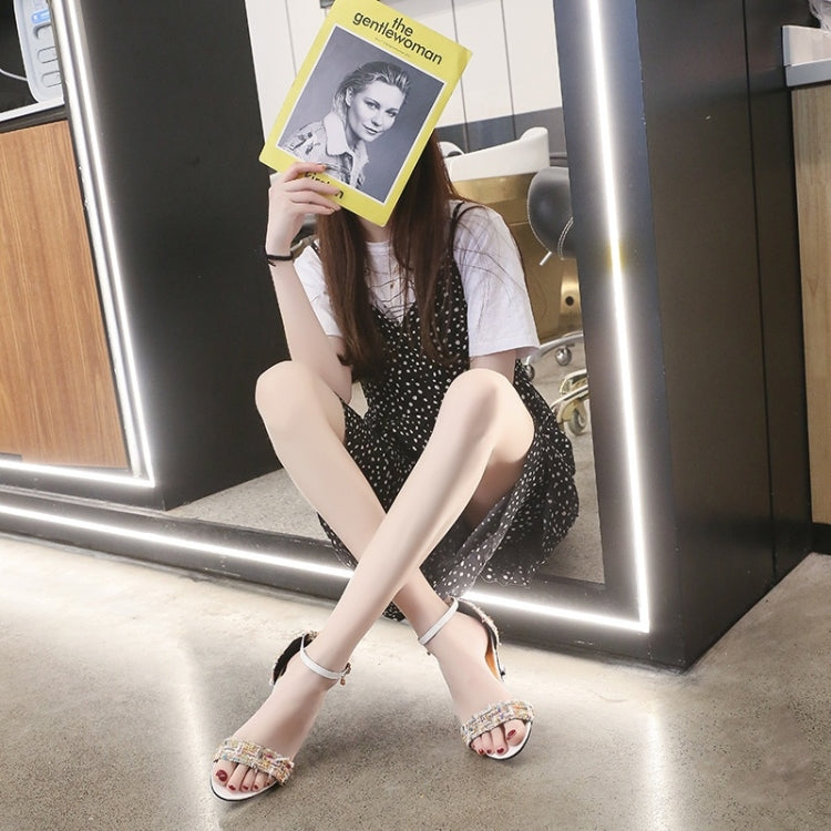 Stiletto Color Matching Open Toe Round Head Sandals for Women