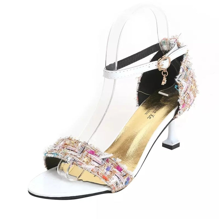 Stiletto Color Matching Open Toe Round Head Sandals for Women