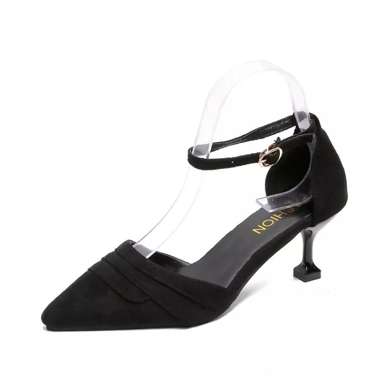 Simple and Stylish Wild Thin Heel Suede Shoes for Women
