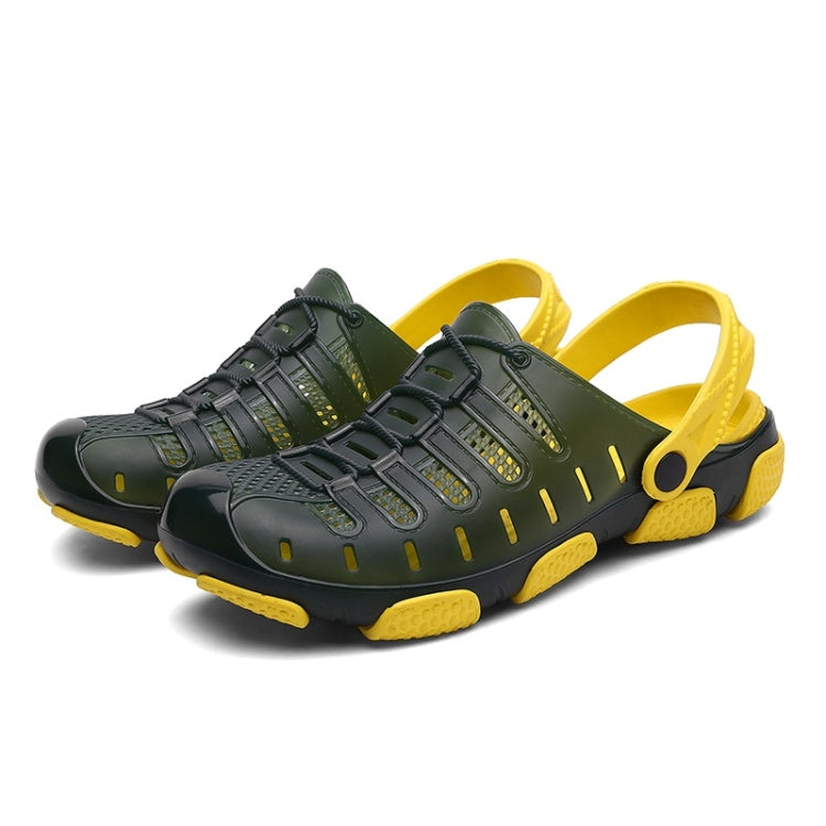 Youth Trend Comfortable and Breathable Two-wear Jelly Beach Hole Shoes for Men