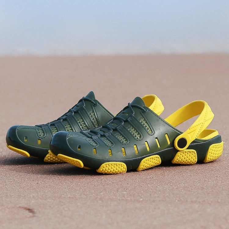 Youth Trend Comfortable and Breathable Two-wear Jelly Beach Hole Shoes for Men