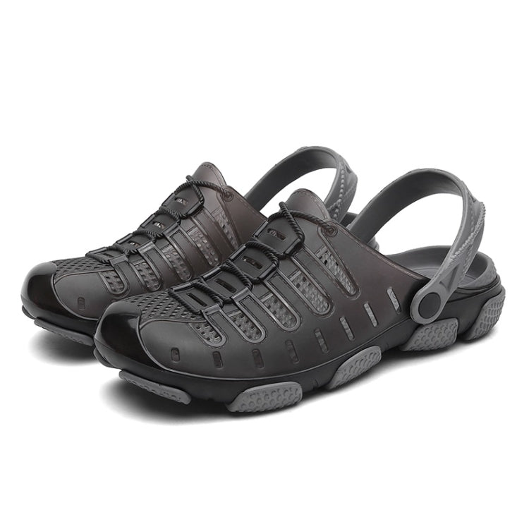 Youth Trend Comfortable and Breathable Two-wear Jelly Beach Hole Shoes for Men