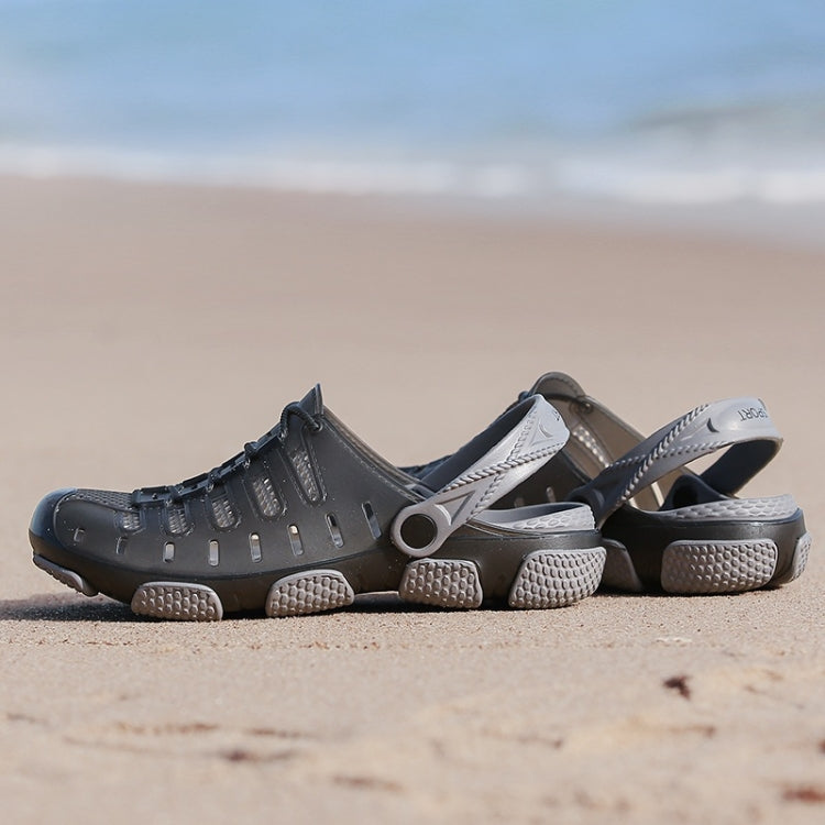 Youth Trend Comfortable and Breathable Two-wear Jelly Beach Hole Shoes for Men